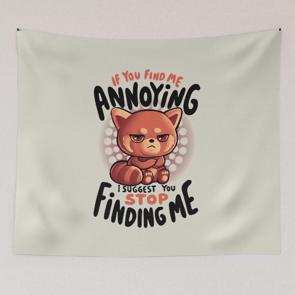 Item preview, Stop Finding Me - Sarcasm Funny Cute Angry Red Panda Gift designed and sold by EduEly.