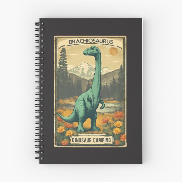 Item preview, Retro Brachiosaurus Camping Dinosaur in Jurassic Period designed and sold by FociCreate.