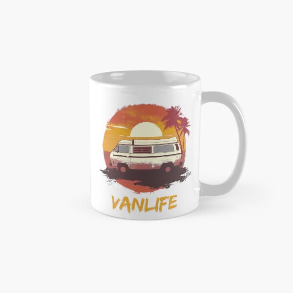 Item preview, Vanlife Sunset- Retro RV on the Beach designed and sold by Maciej  Strzelczyk.