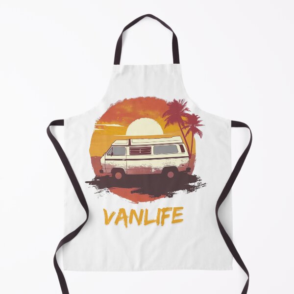 Item preview, Vanlife Sunset- Retro RV on the Beach designed and sold by Maciej Strzelczyk.