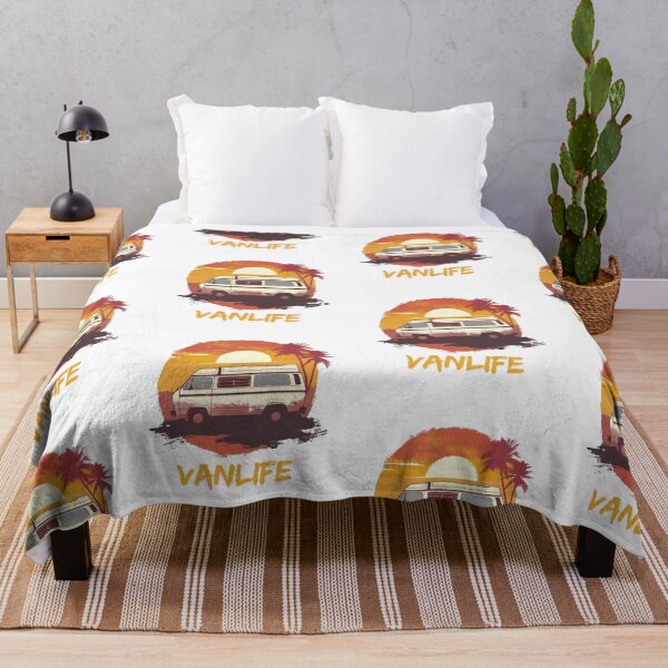 Item preview, Vanlife Sunset- Retro RV on the Beach designed and sold by Maciej Strzelczyk.