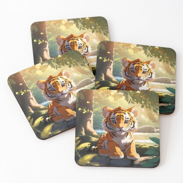 Item preview, tiger cub in the forest designed and sold by eriktartufo.