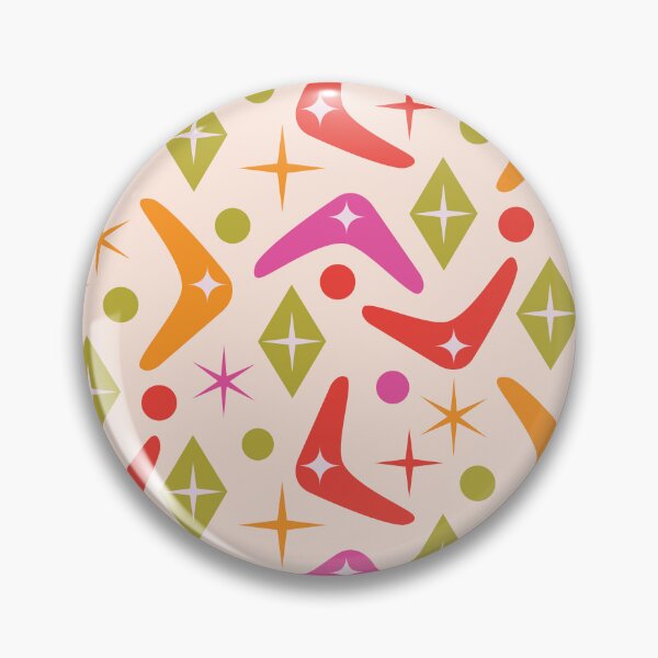 Item preview,  Mid Century Boomerang with Colorful Starbursts and Diamonds Pattern  designed and sold by Yasminepatterns .