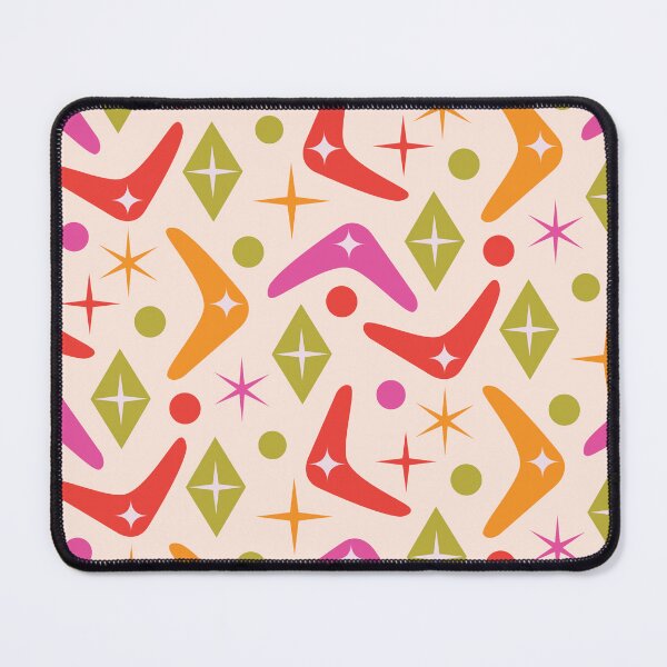 Item preview,  Mid Century Boomerang with Colorful Starbursts and Diamonds Pattern  designed and sold by Yasminepatterns .