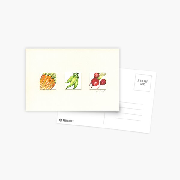 Inchie Veggie Trio Postcard