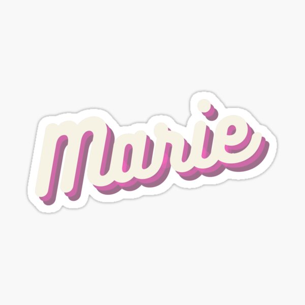 Marie Name Tag Stickers for Sale | Redbubble