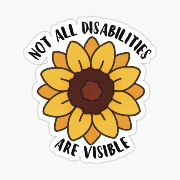 Item preview, sunflower text hidden disability neurodivergent neurospicy autism adhd disabled flower designed and sold by Aria Monique.