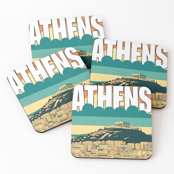 Item preview, Athens, Greece Skyline Illustration Travel Art designed and sold by jessephotoart.