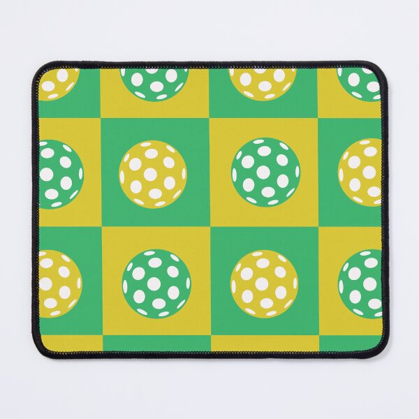 Item preview, Checkered Green and Yellow Sports Balls Pattern designed and sold by Yasminepatterns .