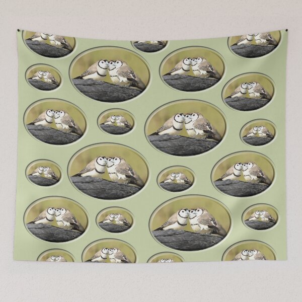 Item preview, Double-Barred Finches on the Fence designed and sold by Jenny  Dyer.