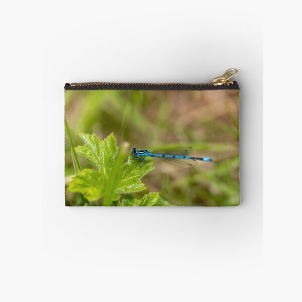 Item preview, Elegant Damselfly Close-Up on woodland leaves  designed and sold by ast-photography.
