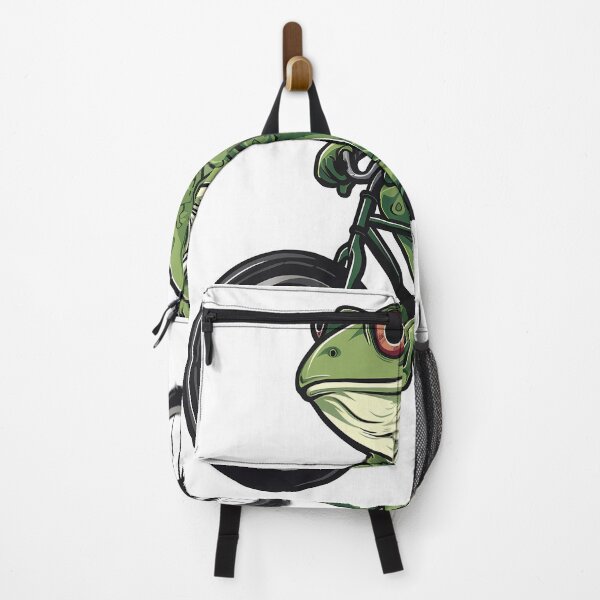 Item preview, Frog Riding Bicycle Fun Cartoon Design designed and sold by meshhead.