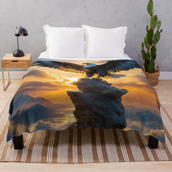Item preview, Majestic Freedom: Eagle Soaring High Above Mountain Peaks designed and sold by EnchantedVista.