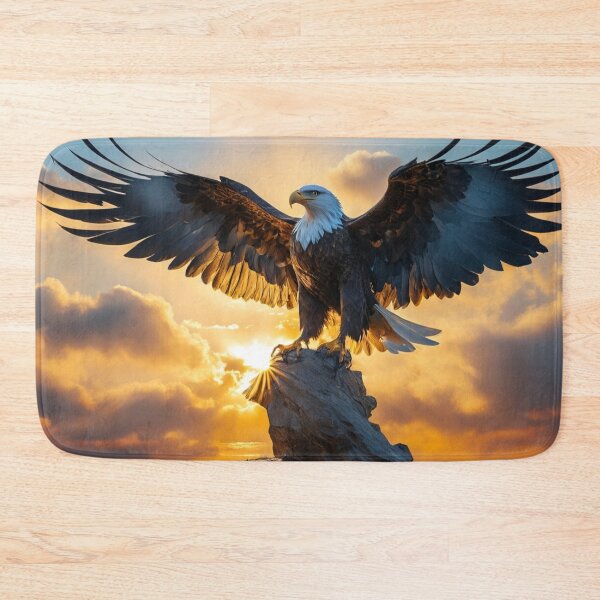 Item preview, Majestic Freedom: Eagle Soaring High Above Mountain Peaks designed and sold by EnchantedVista.