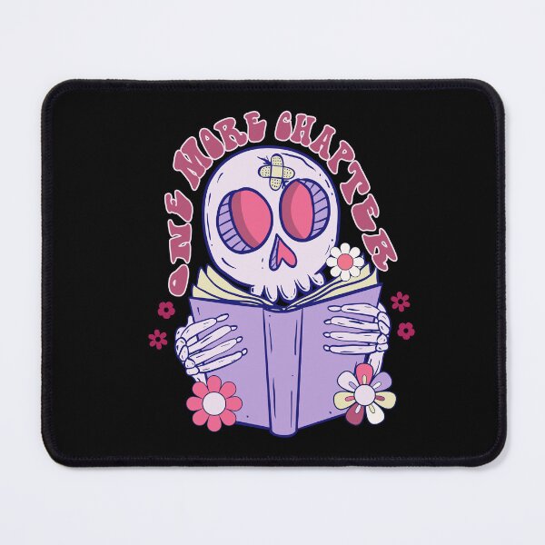Item preview, One More Chapter - Girlie skull bookish girl bookworm for book lovers designed and sold by Fantasy Cache.