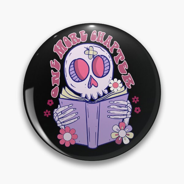Item preview, One More Chapter - Girlie skull bookish girl bookworm for book lovers designed and sold by Fantasy Cache.