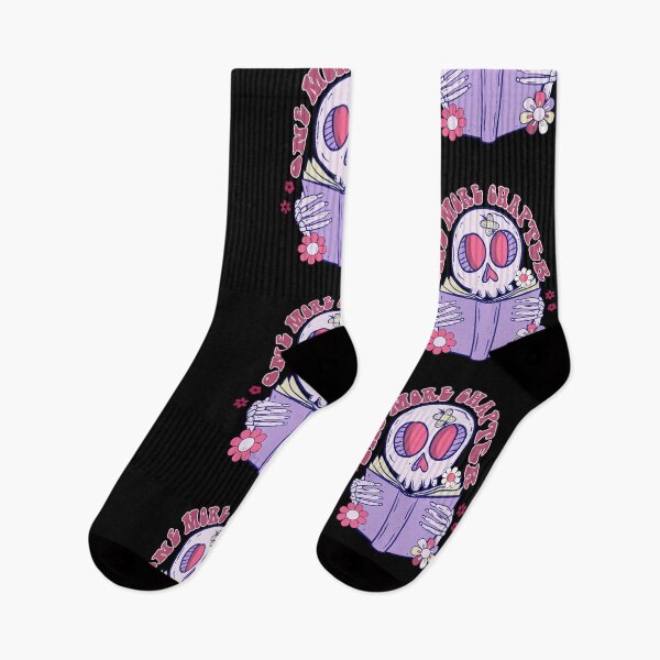 Item preview, One More Chapter - Girlie skull bookish girl bookworm for book lovers designed and sold by Fantasy Cache.