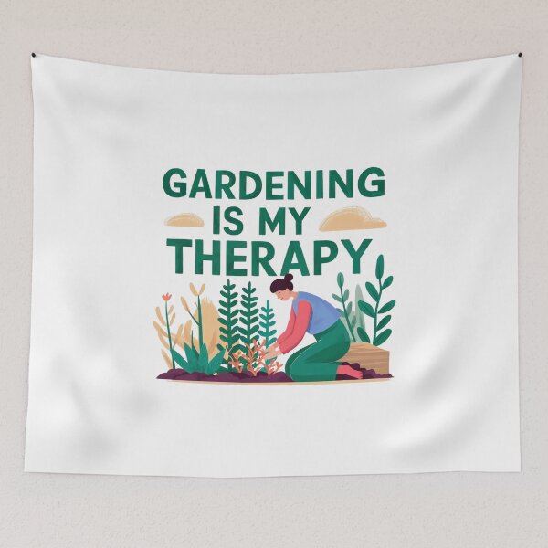 Item preview,  Gardening is My Therapy - Serene Garden Scene Art designed and sold by deluxedigital1.