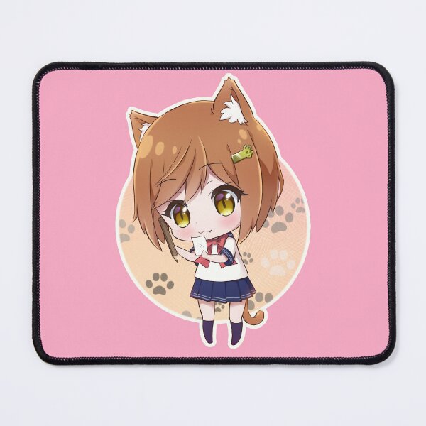Item preview, Schoolcat chan Chibi cat girl with pen and paper designed and sold by KaitoArtDesigns.