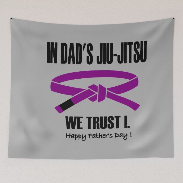 Item preview, In Dad's Jiu-Jitsu we trust - purple belt - gry designed and sold by LuizSilva1983.
