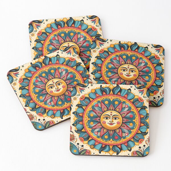 Item preview, Sun design in traditional Indian artwork style  designed and sold by REDCLASH2002.