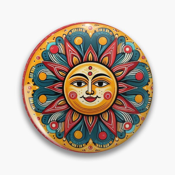 Item preview, Sun design in traditional Indian artwork style  designed and sold by REDCLASH2002.