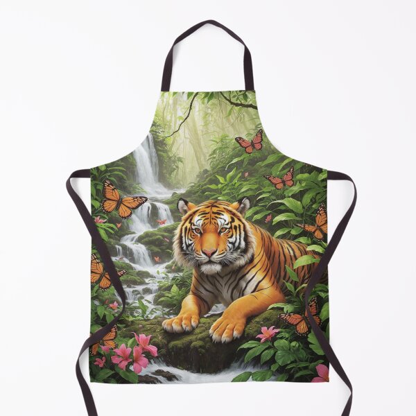Item preview, Jungle Majesty: Tiger Sanctuary By The Waterfall & Butterflies designed and sold by EnchantedVista.