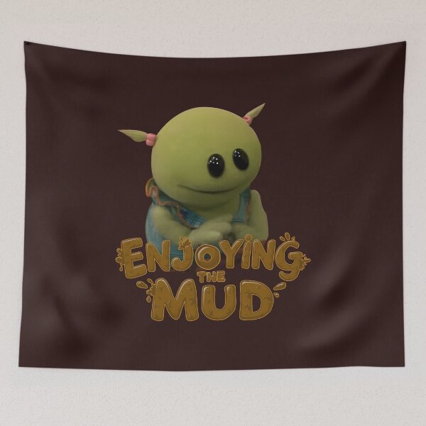 Item preview, Nanalan' Enjoying the Mud - Cute and Funny Design | Adorable Green Character Having Fun in the Mud | Perfect for Kids and Adults | Whimsical and Playful Art for Home Decor and Gifts designed and sold by FEBRICAST.