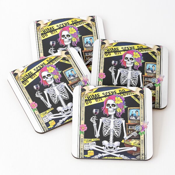 Item preview, The True Crime Junkie Tarot Card, Crime Scene Aficionado, Skeleton Detective's Delight, Mystic Crime Enthusiast designed and sold by RETRO REVIVAL.