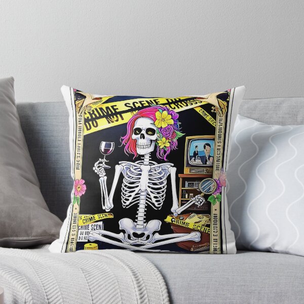 Item preview, The True Crime Junkie Tarot Card, Crime Scene Aficionado, Skeleton Detective's Delight, Mystic Crime Enthusiast designed and sold by RETRO REVIVAL.