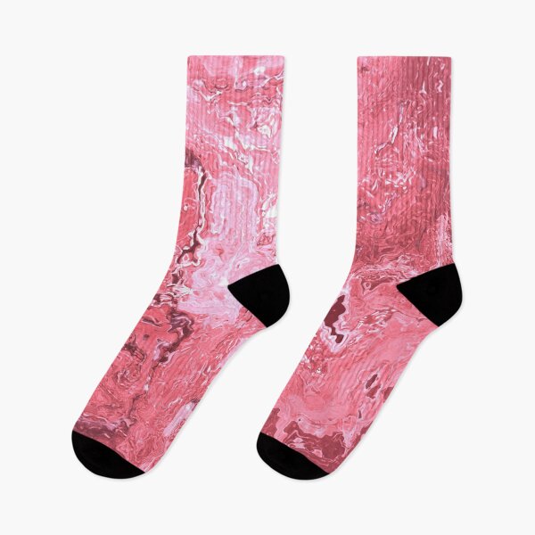Aperçu de l'œuvre IMAGE À IMPRIMER UNIQUEMENT Aspect marbre rose abstrait dans des tons de rose blush rouge rose poudré foncé 3 sur 4 créée et vendue par Beachy.