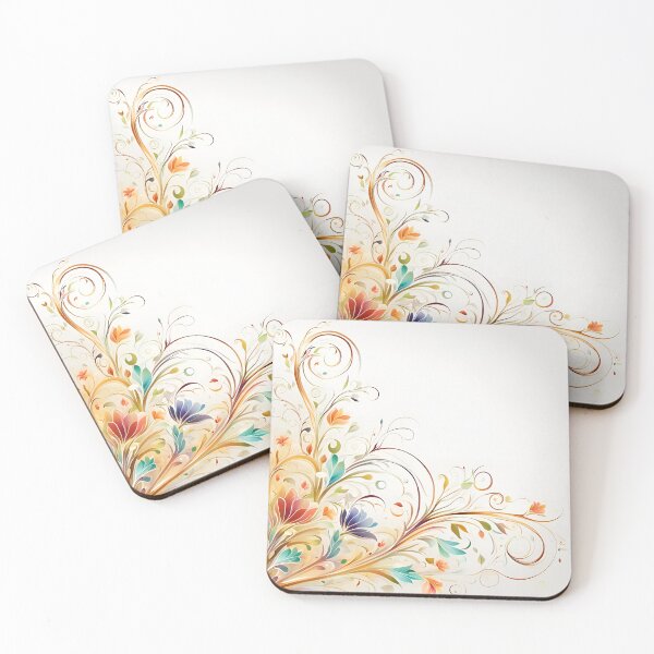 Item preview, Floral pattern - flowers and leaves designed and sold by dedoma.