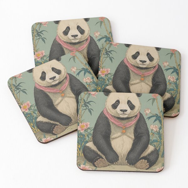Item preview, Happy Panda in the Flowers designed and sold by Lizetteh.