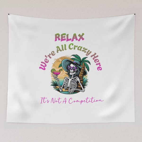 Item preview, Relax Skeeleton Beach Shirt designed and sold by EnchantedIsle.