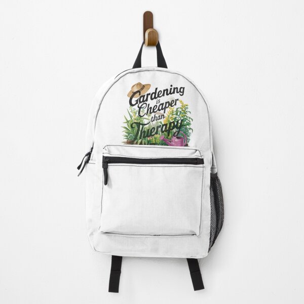 Item preview, Gardening is Cheaper Than Therapy - Vintage Garden Scene Illustration designed and sold by deluxedigital1.