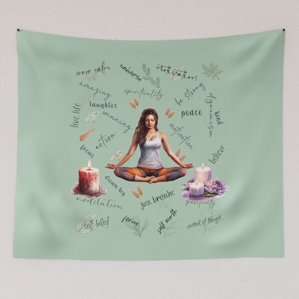 Item preview, Yoga Affirmations Poster:Motivation:Meditation:Inner Peace designed and sold by OwlWorks.