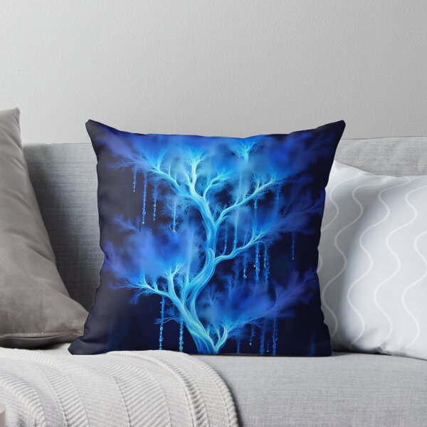 Item preview, Blue Glowing Misty Tree, Ai Generated Art  designed and sold by ACC .