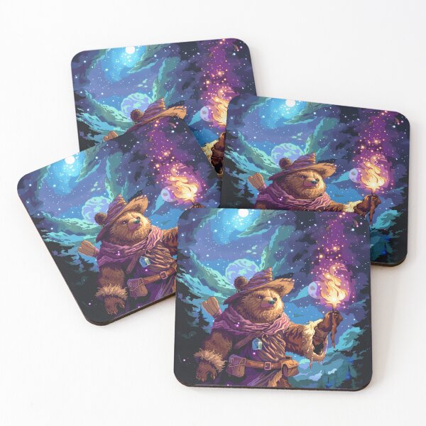 Item preview, Cute Bear Wizard Pixel Art designed and sold by Kaos-Bit.