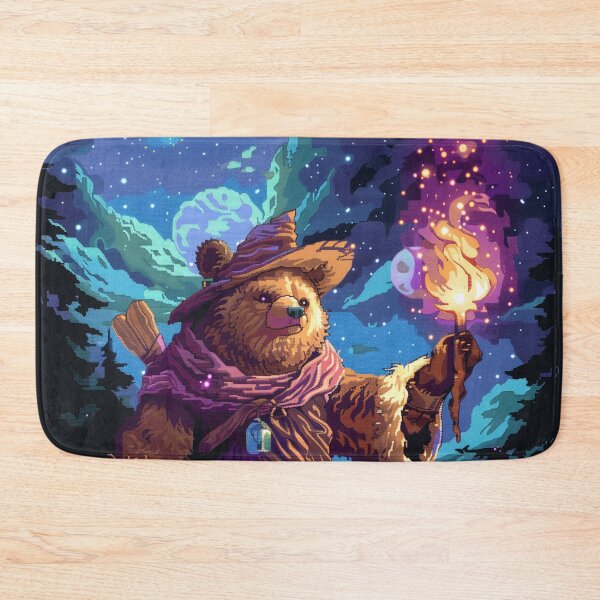 Item preview, Cute Bear Wizard Pixel Art designed and sold by Kaos-Bit.