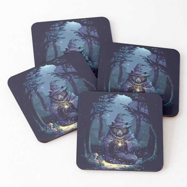 Item preview, Cute Bear Wizard Pixel Art designed and sold by Kaos-Bit.