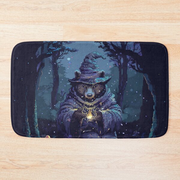 Item preview, Cute Bear Wizard Pixel Art designed and sold by Kaos-Bit.