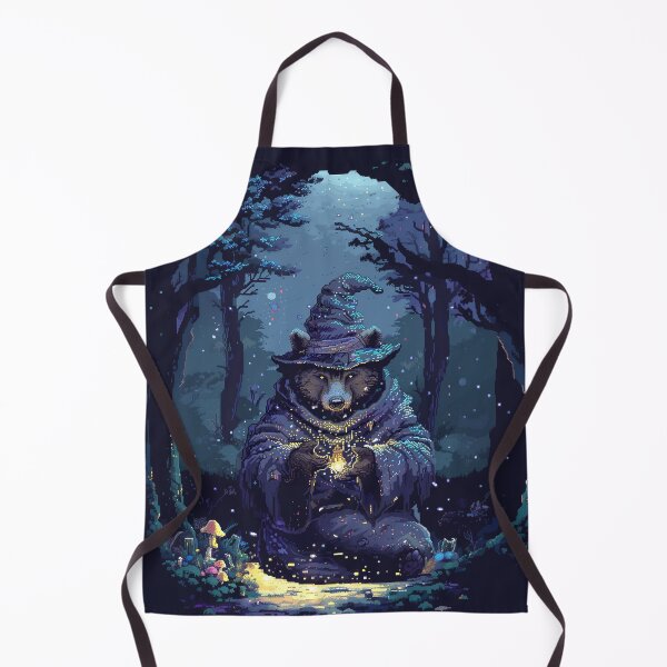 Item preview, Cute Bear Wizard Pixel Art designed and sold by Kaos-Bit.