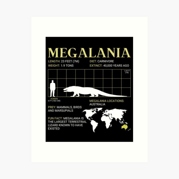 Item preview, Megalania Extinct Giant Lizard designed and sold by ExtinctFauna.
