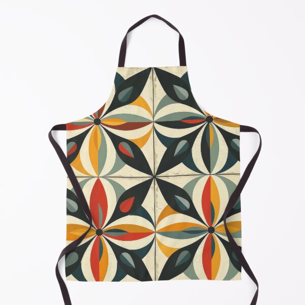 Item preview, Geometric Tile Pattern With Floral Motifs designed and sold by brandway.