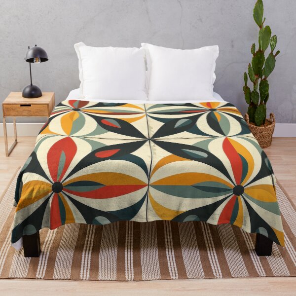 Item preview, Geometric Tile Pattern With Floral Motifs designed and sold by brandway.