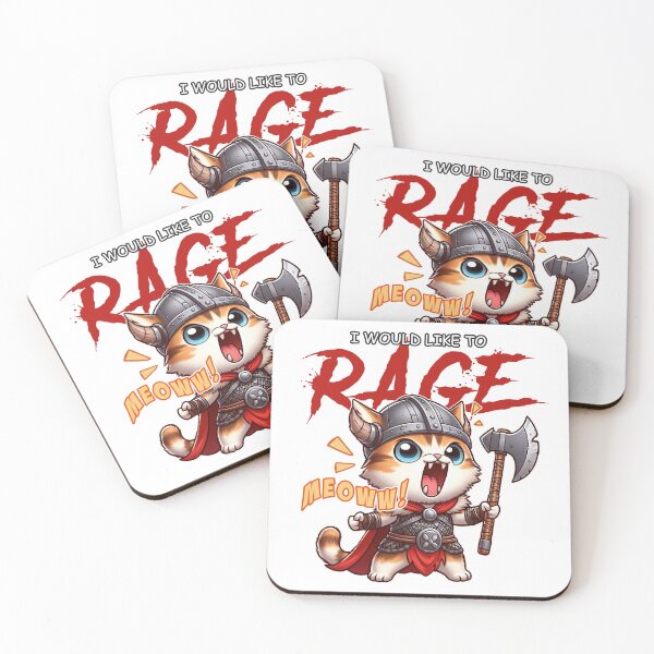 Item preview, I Would Like to Rage - Barbarian Cat DnD designed and sold by pinzka.