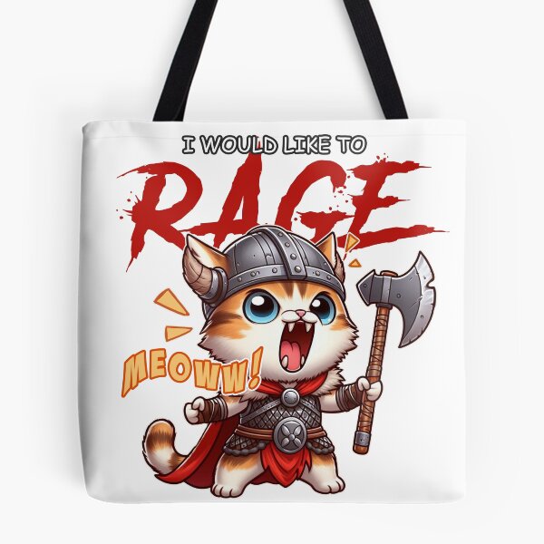 Item preview, I Would Like to Rage - Barbarian Cat DnD designed and sold by pinzka.