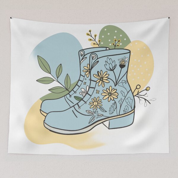 Item preview, Botanical Boots Spring in Your Step designed and sold by ART ATTACK ZONE.