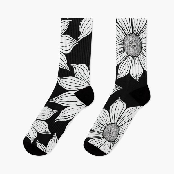 Item preview, Black And White Sunflower Pattern designed and sold by brandway.