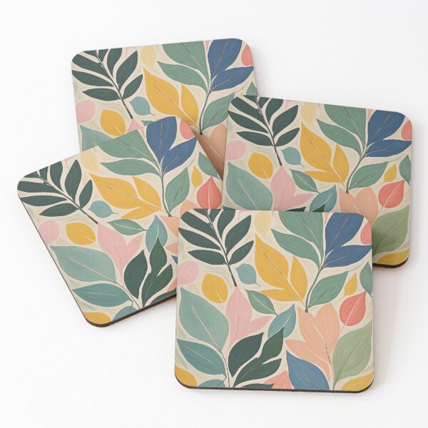 Item preview, Abstract Leaves in Pastel designed and sold by Lizetteh.